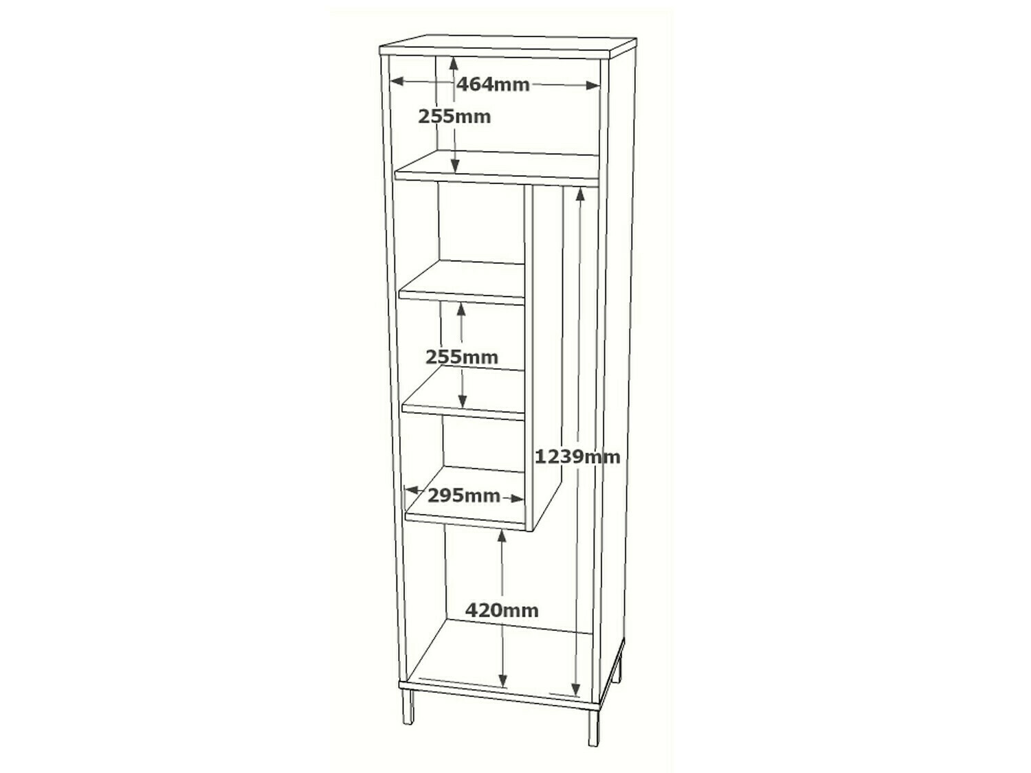 Stāvošs vannas skapītis Kailua 2071 (Balts + Rieksts)