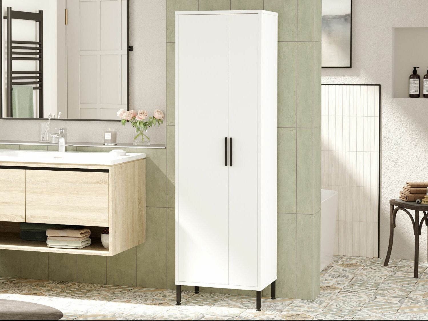 Stāvošs vannas skapītis Kailua 2071 (Balts)