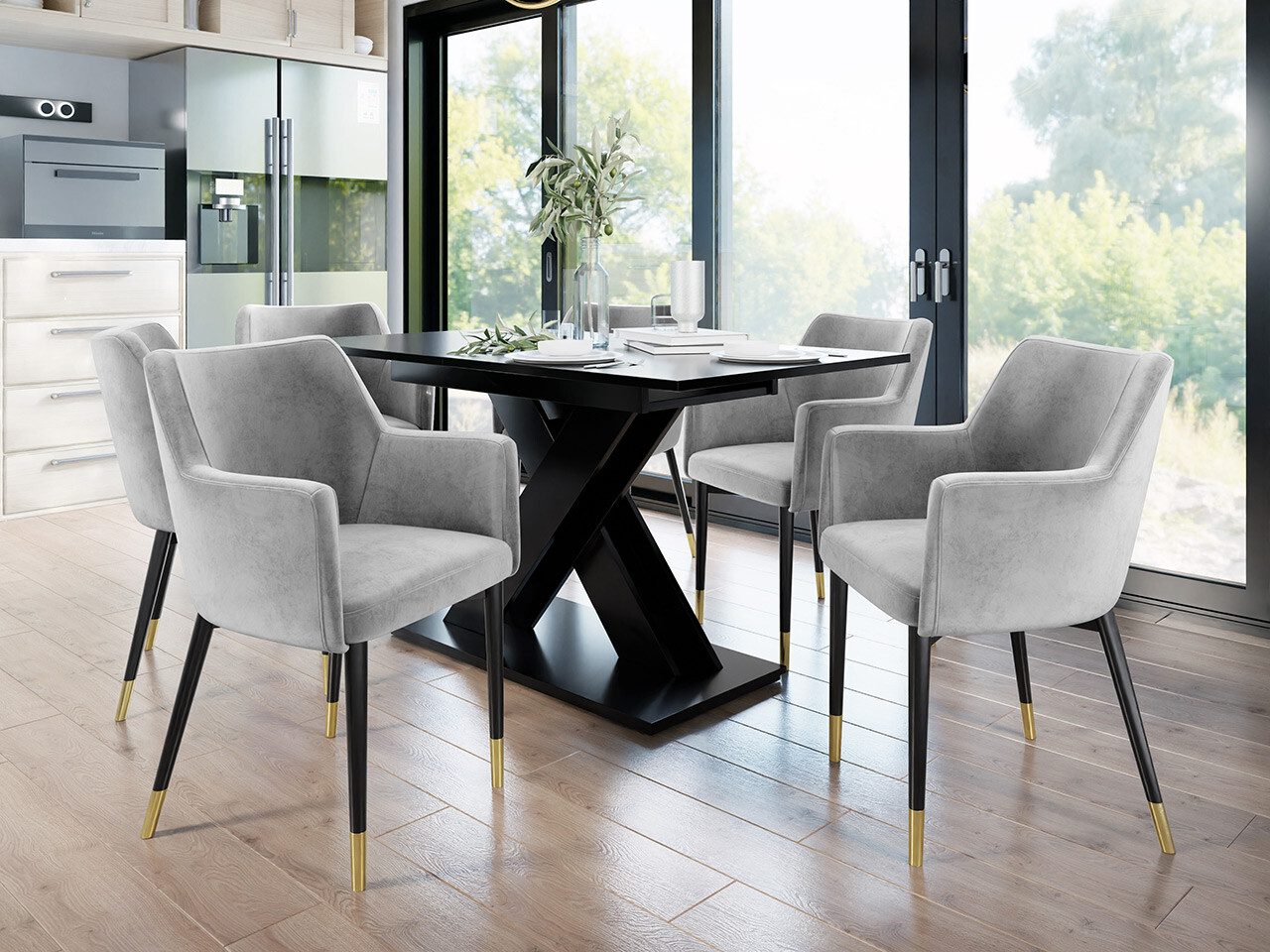 Krēsls Jackson 108 (Melns + Magic Velvet 2240)