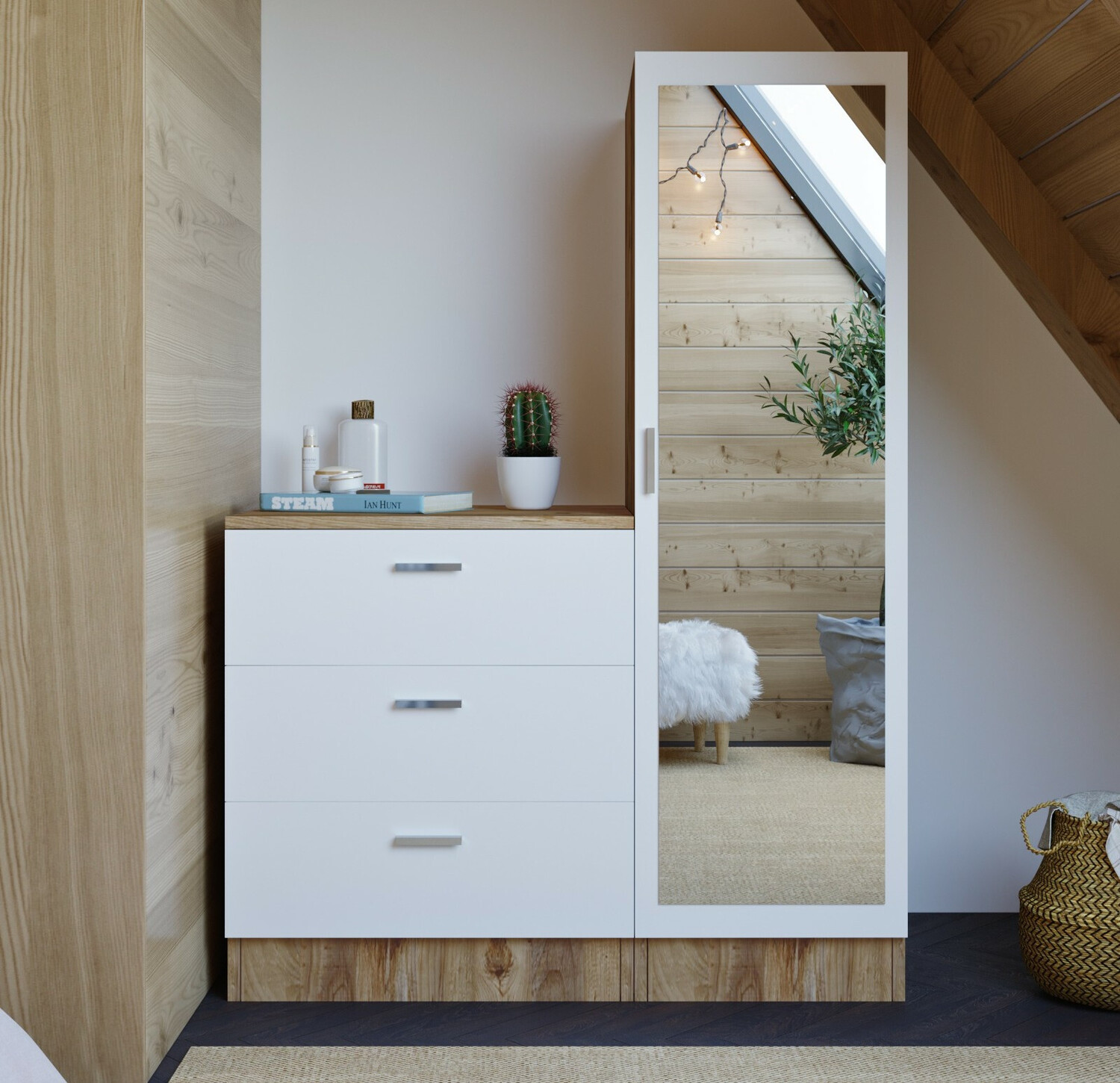 Priekšnama komplekts Kailua 558 (Priede + Balts)