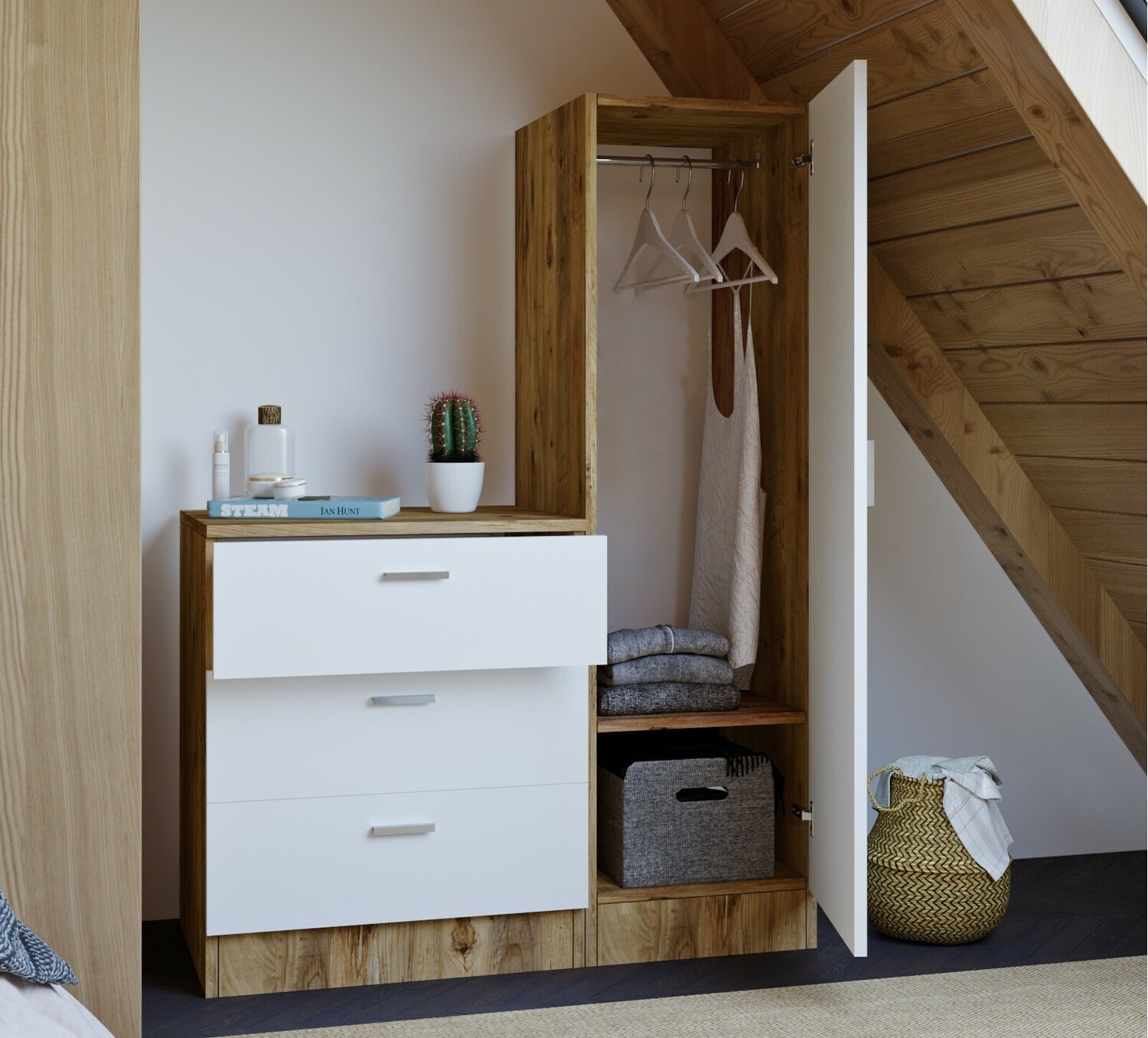 Прихожая Kailua 558 (Сосна + Белый)