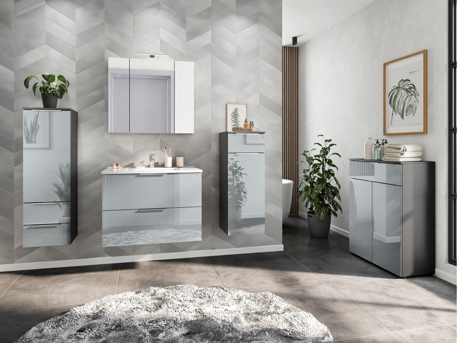 Hапольные шкафчик для ванной Catvera 103