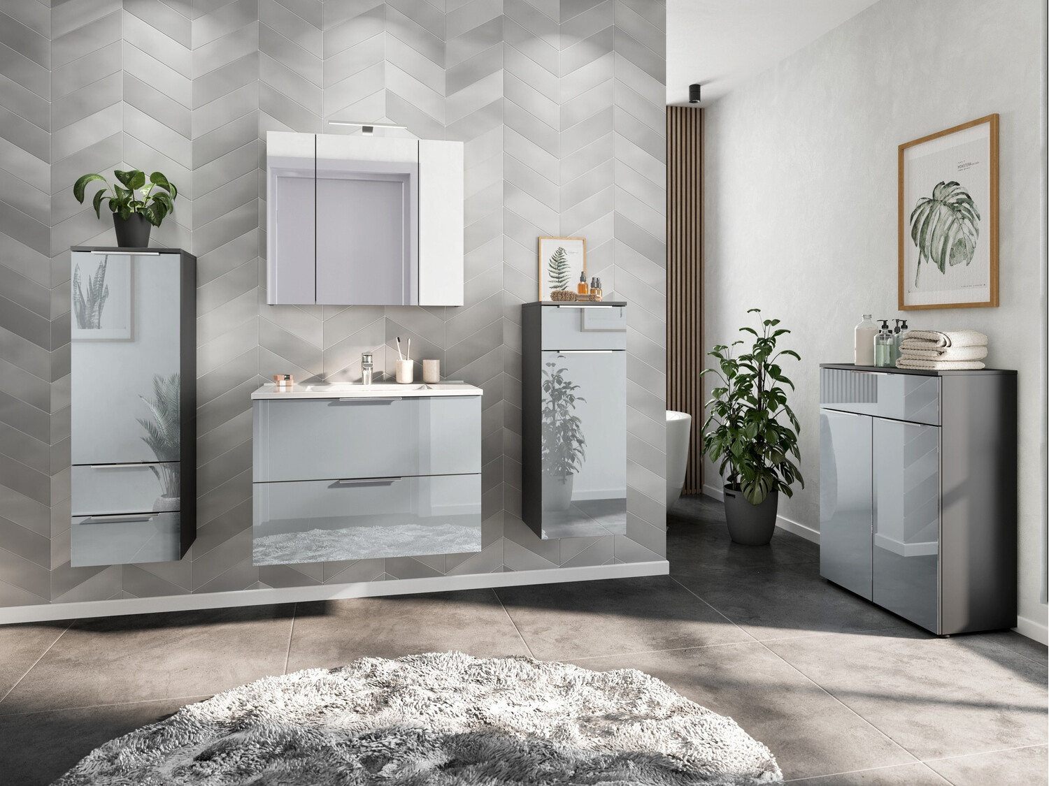 Настенный шкафчик для ванной комнаты Catvera 102