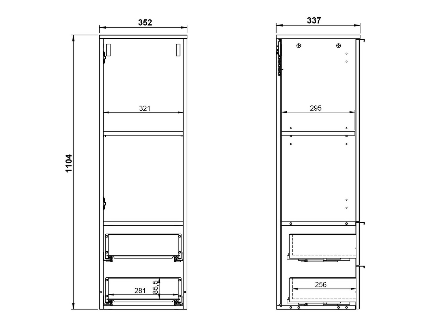 Настенный шкафчик для ванной комнаты Catvera 102