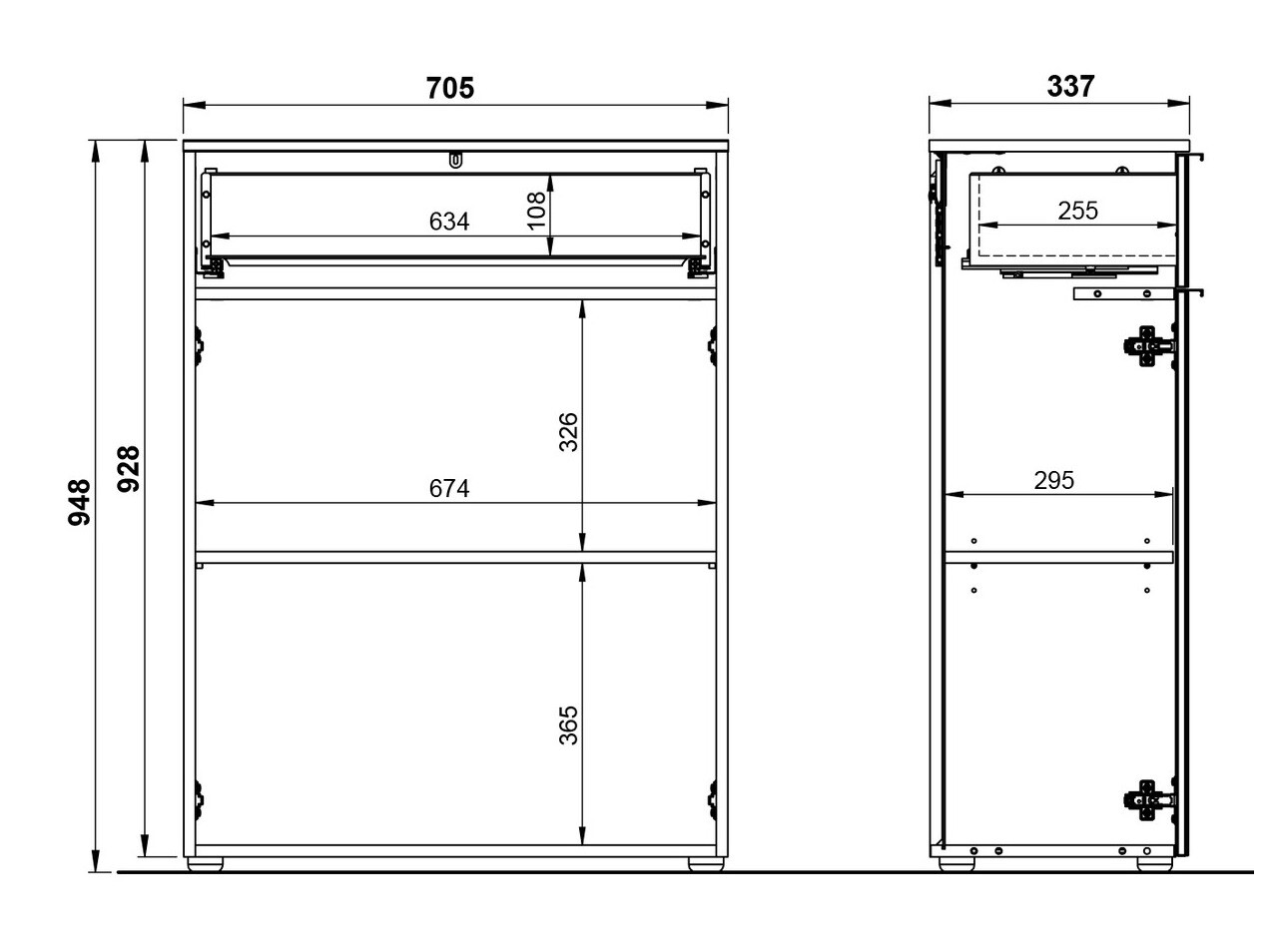 Stāvošs vannas skapītis Catvera 103