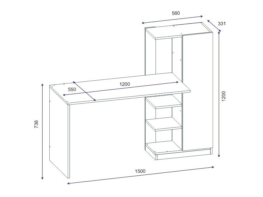 Письменный cтол Kailua 589