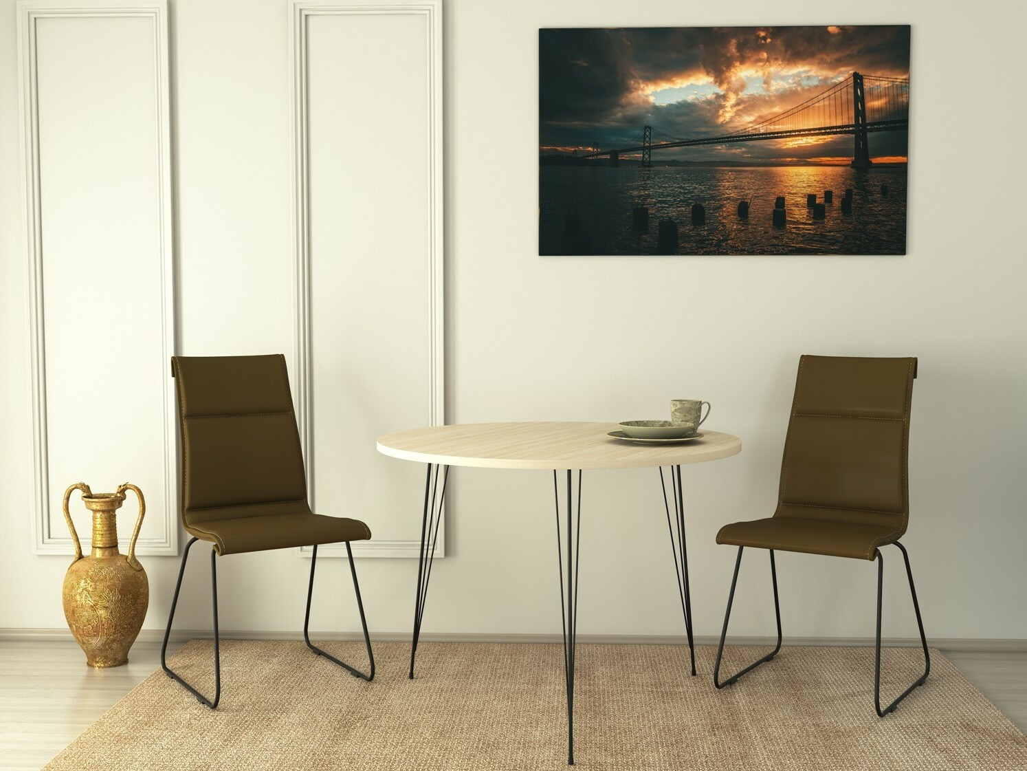 Galds Kailua 597 (Ozols + Melns)