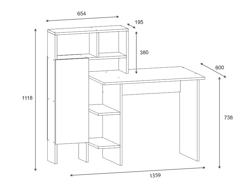Письменный cтол Kailua 594 (Белый)