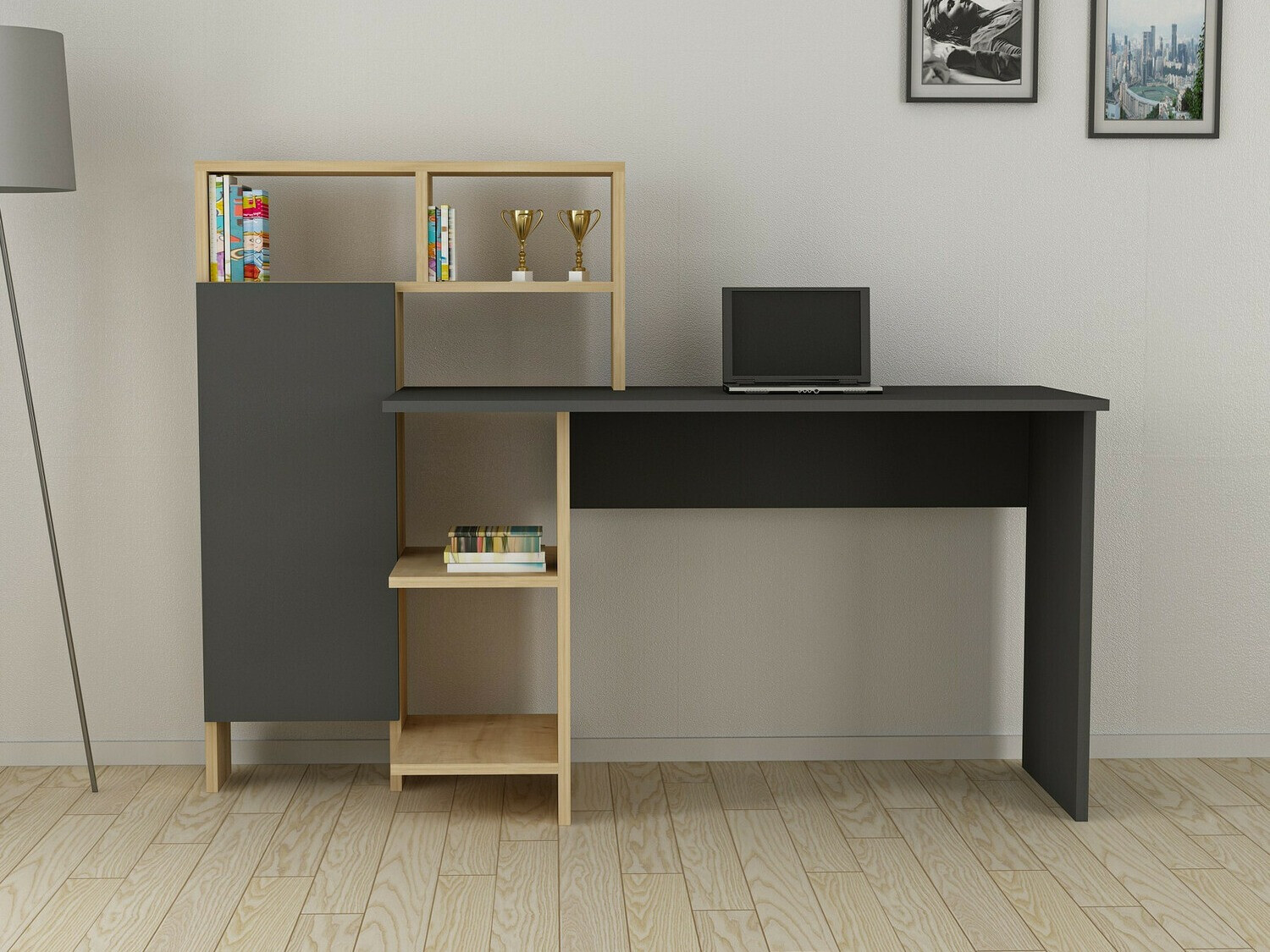 Rakstāmgalds Kailua 594 (Antracīts + Ozols)