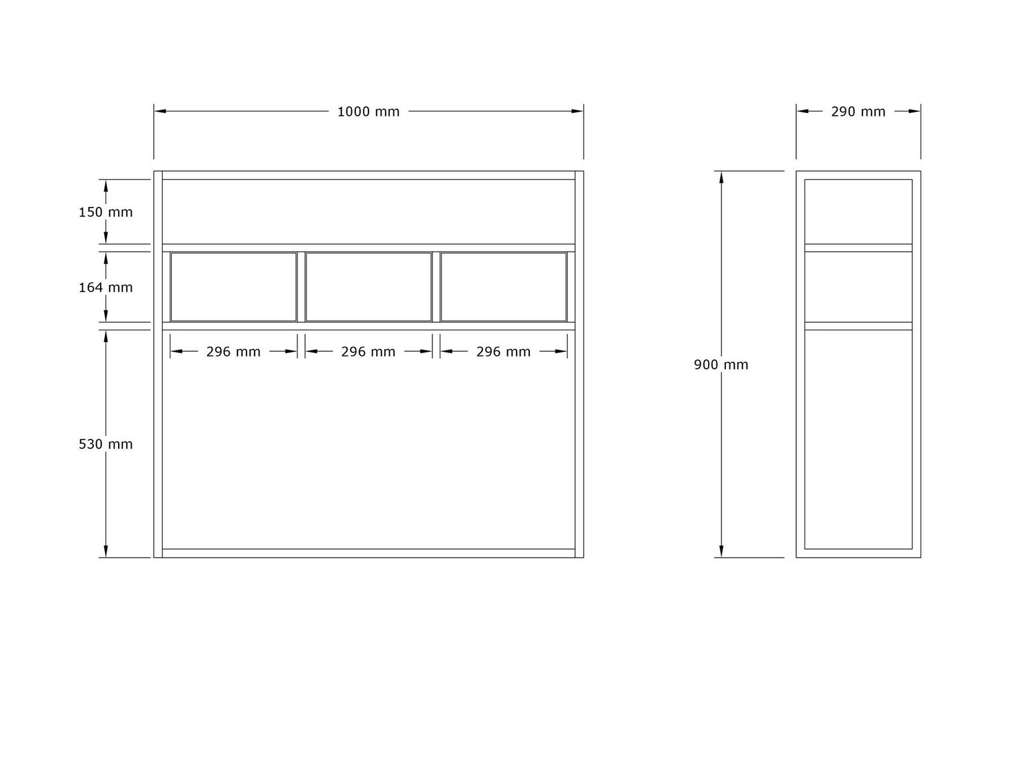 Консоль Kailua 636 (Светло-коричневый + Чёрный)