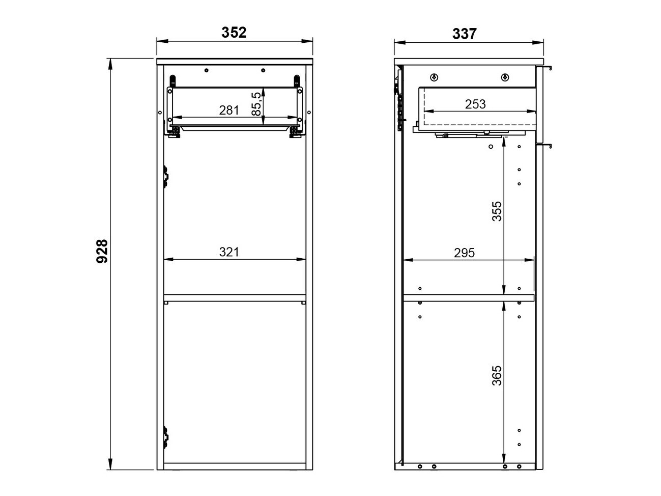 Piekarams vannas istabas skapītis Temeli 103