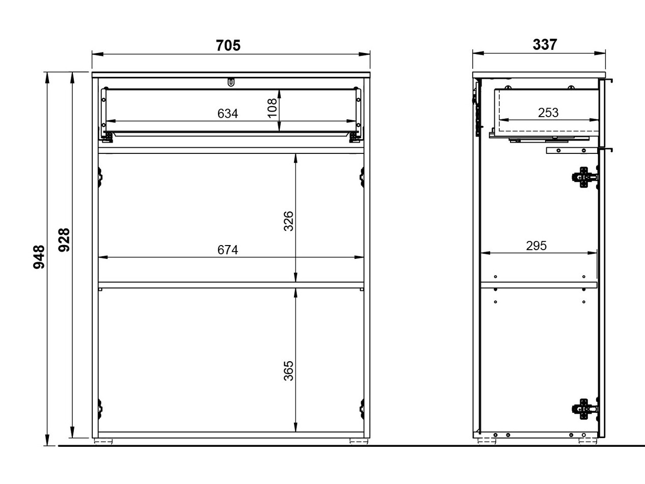 Stāvošs vannas skapītis Temeli 104