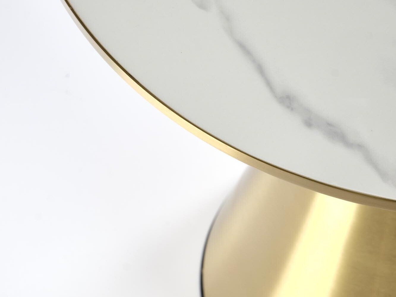 Žurnālu galdiņš Houston 1553 (Zelta + Balts marmors)