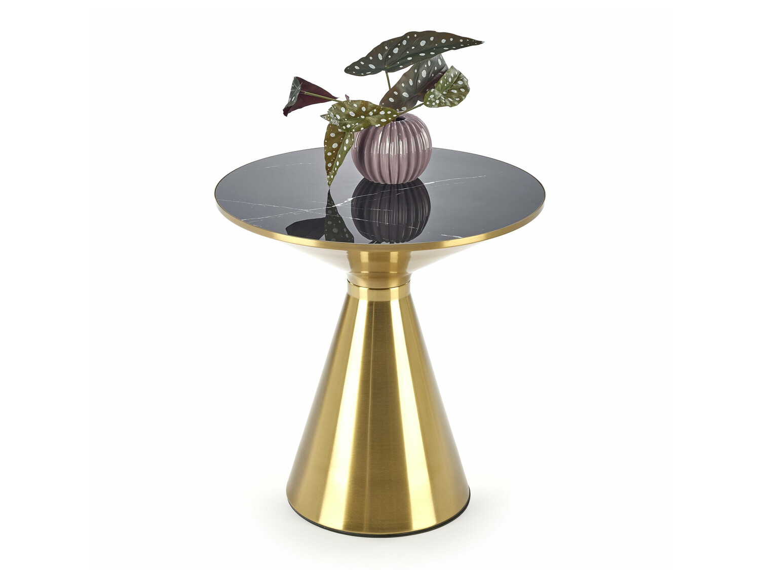 Žurnālu galdiņš Houston 1553 (Zelta + Melnais marmors)