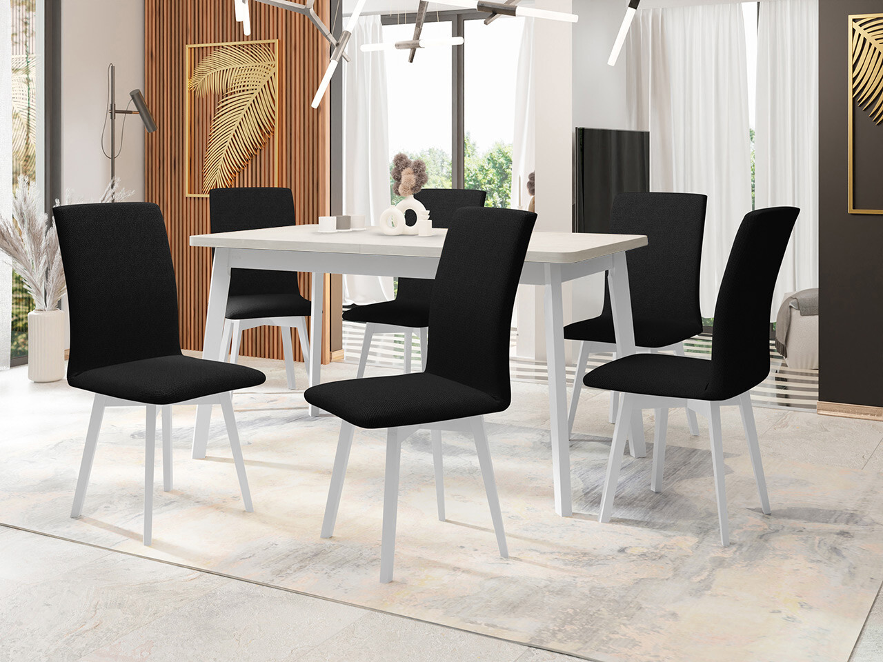 Ēdamistabas komplekts Victorville 335 (Balts)