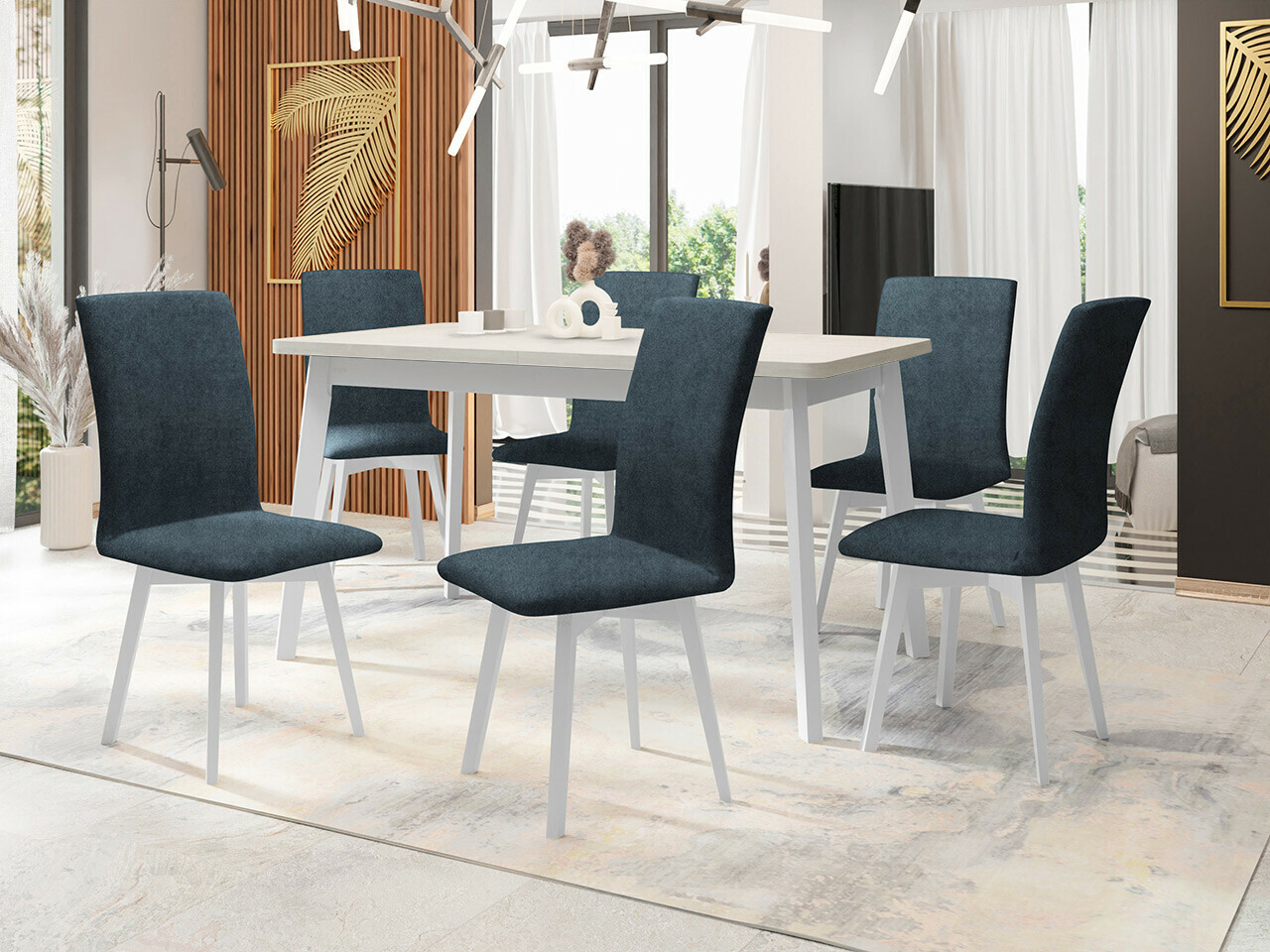 Ēdamistabas komplekts Victorville 335 (Balts)