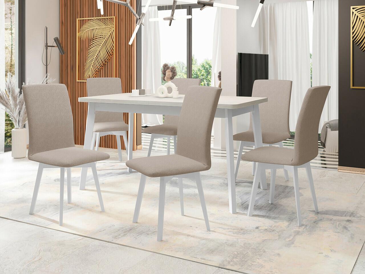 Обеденный гарнитур Victorville 335 (Белый)