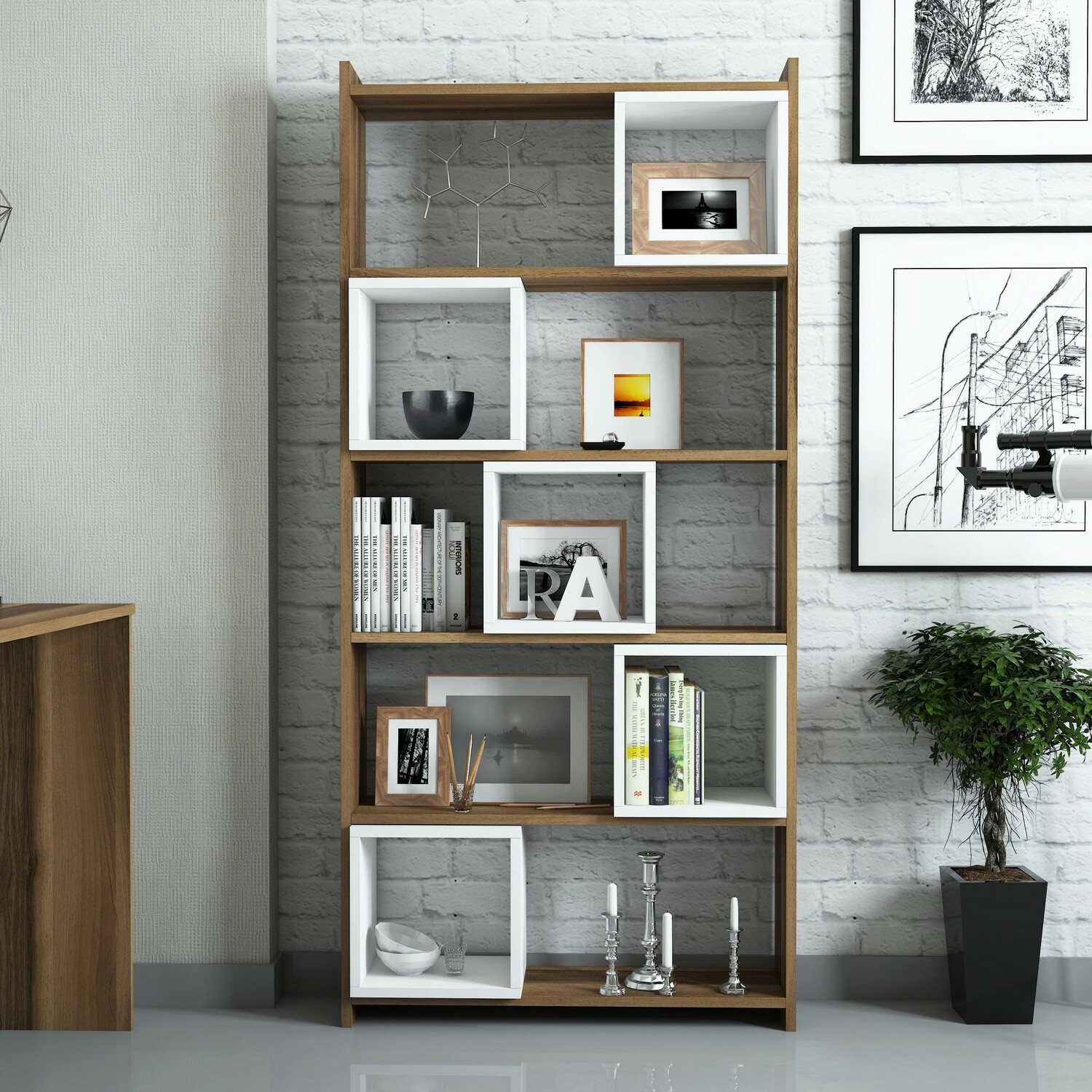 Plaukts Kailua 666 (Balts + Riekstkoks)