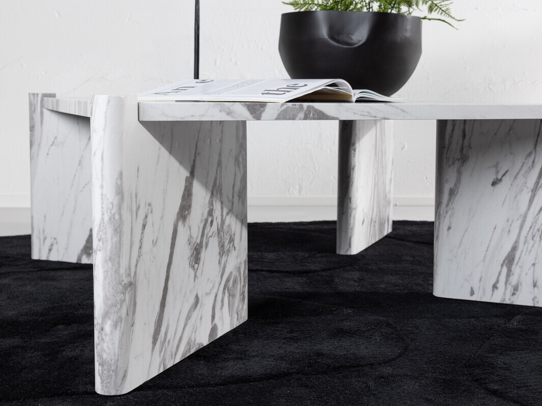 Žurnālu galdiņš Dallas 4198 (Balts marmors)