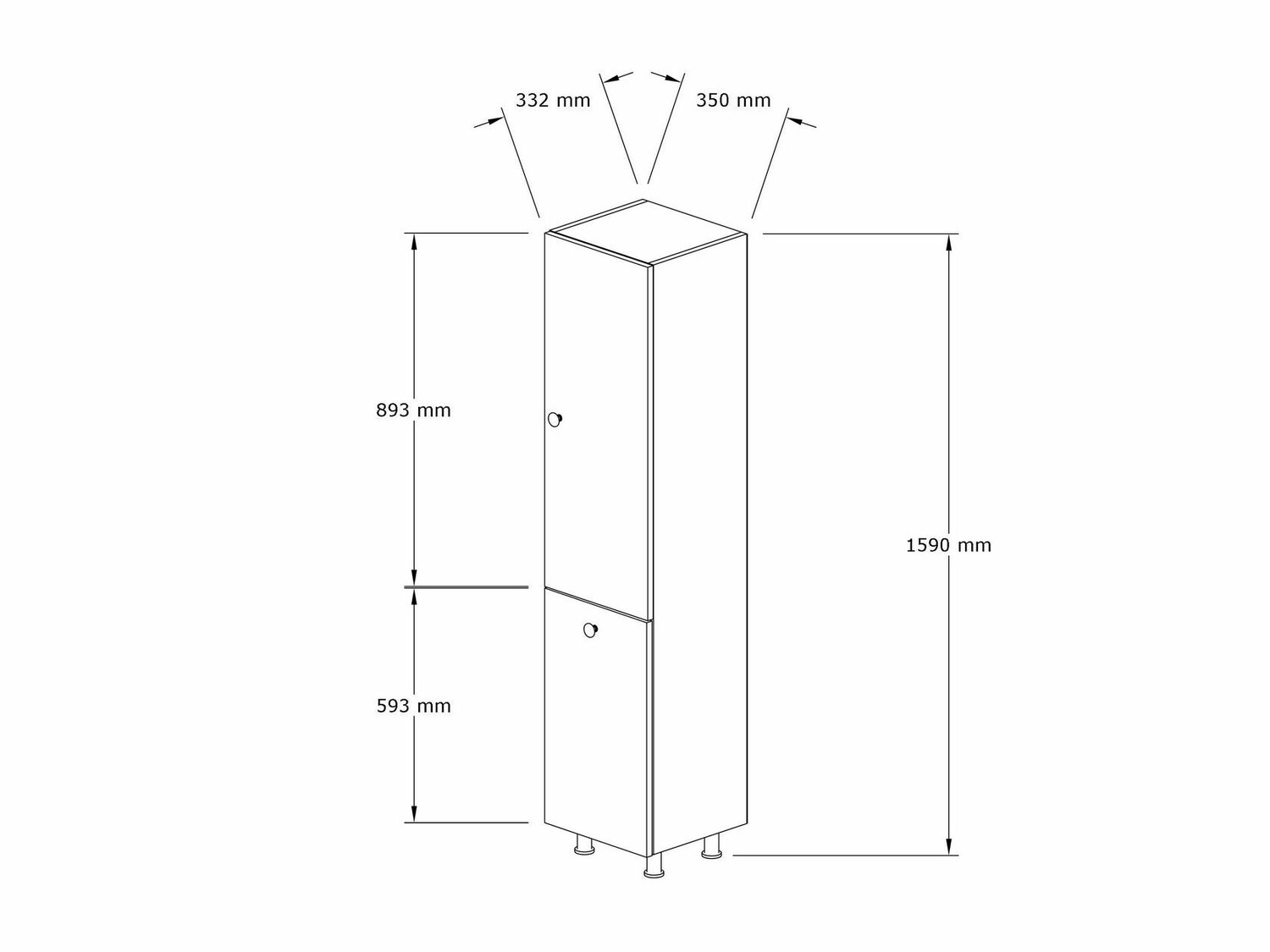 Stāvošs vannas skapītis Kailua 2079