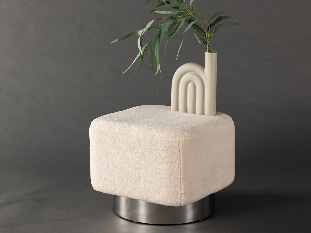 Пуф Dallas 4219 (Светло-коричневый + Серебряный)