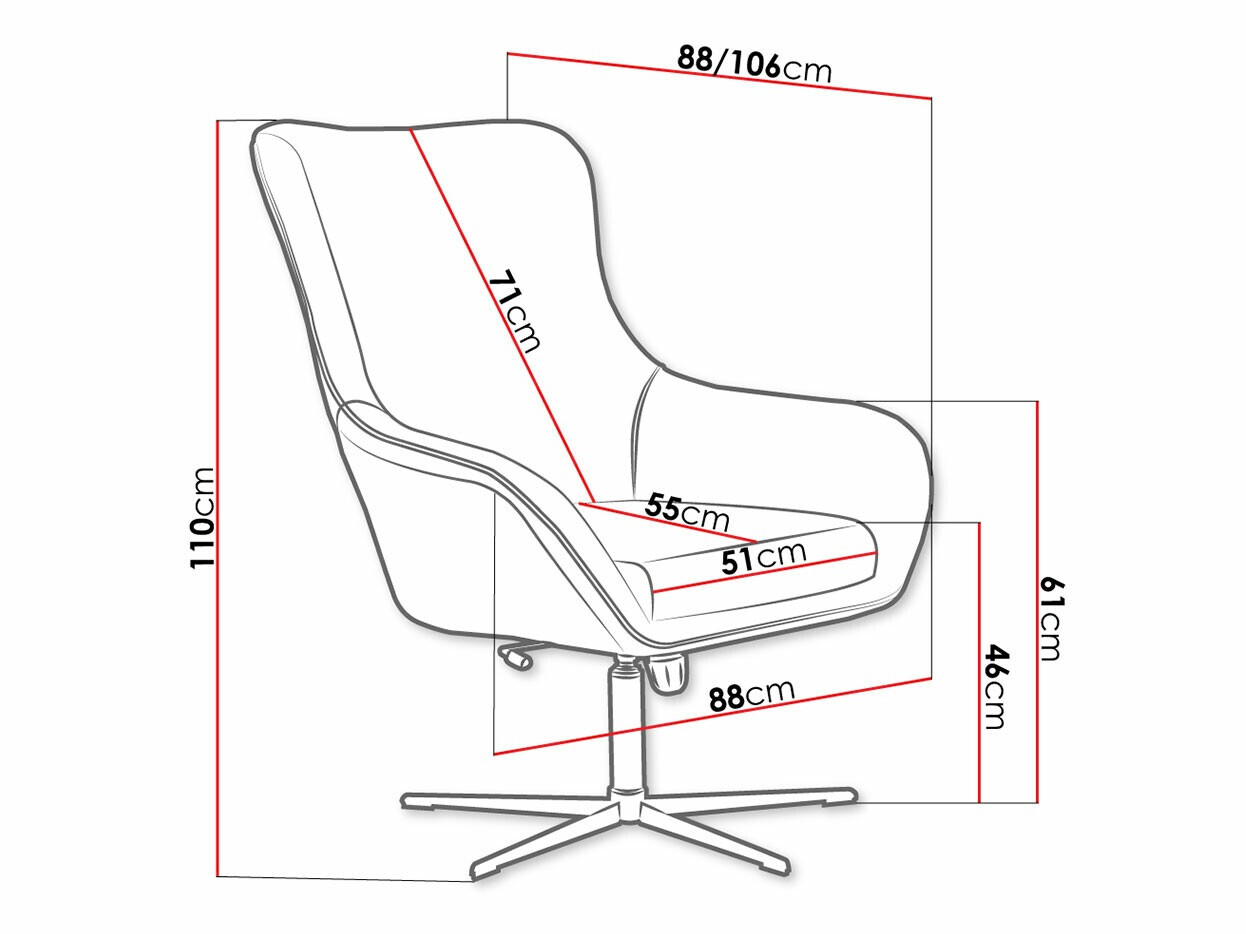 Кресло Kingston 136 (Velluto 16 + Velluto 20)