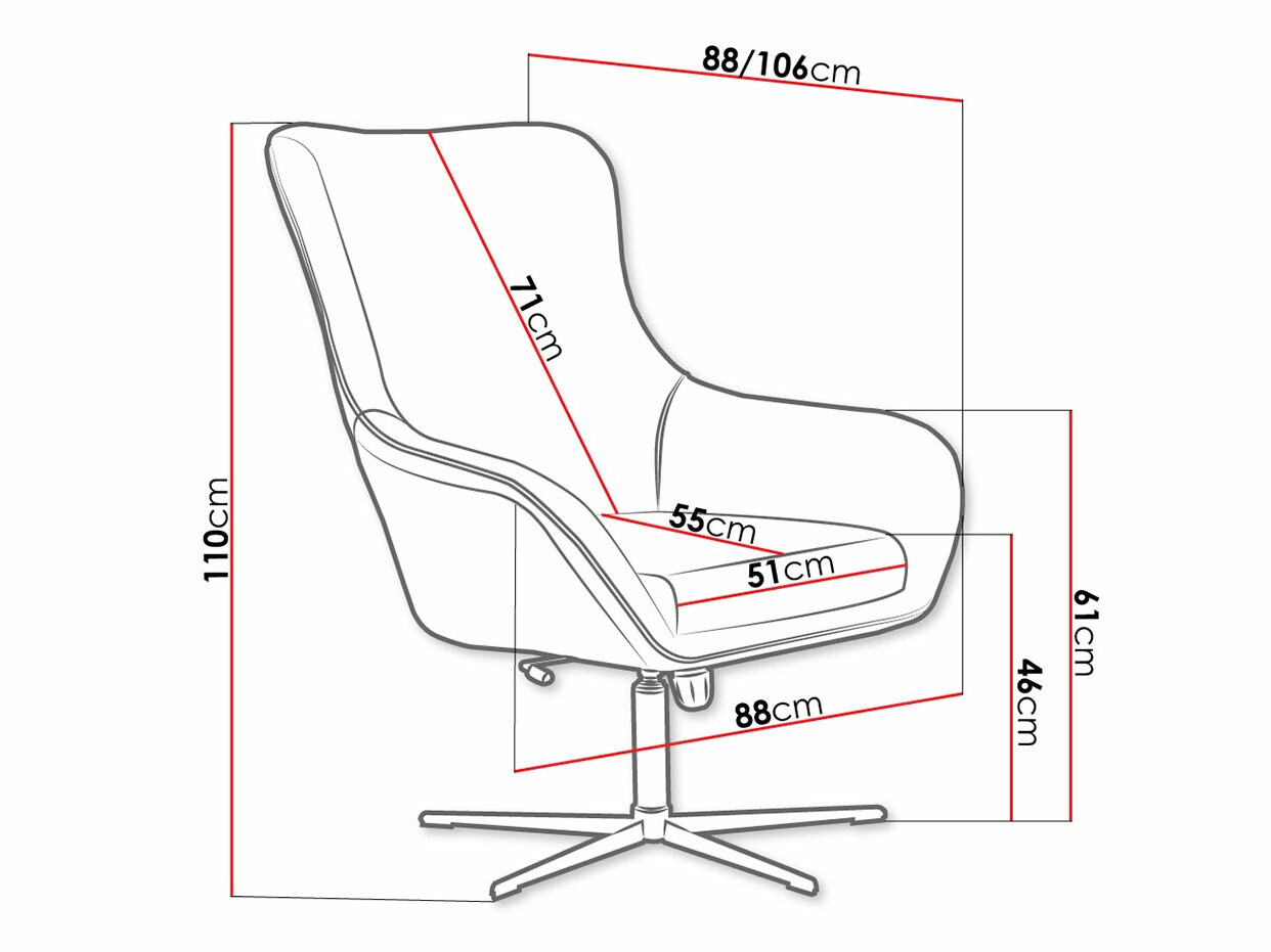 Кресло Kingston 136 (Velluto 8 + Velluto 20)