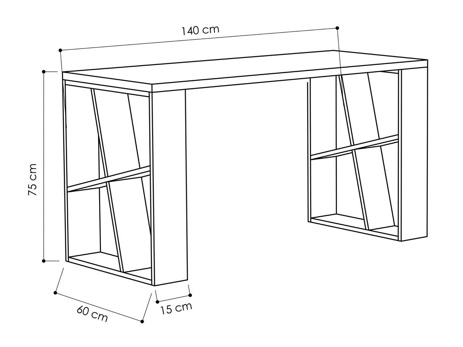 Письменный cтол Kailua 802 (Белый + Антрацит)