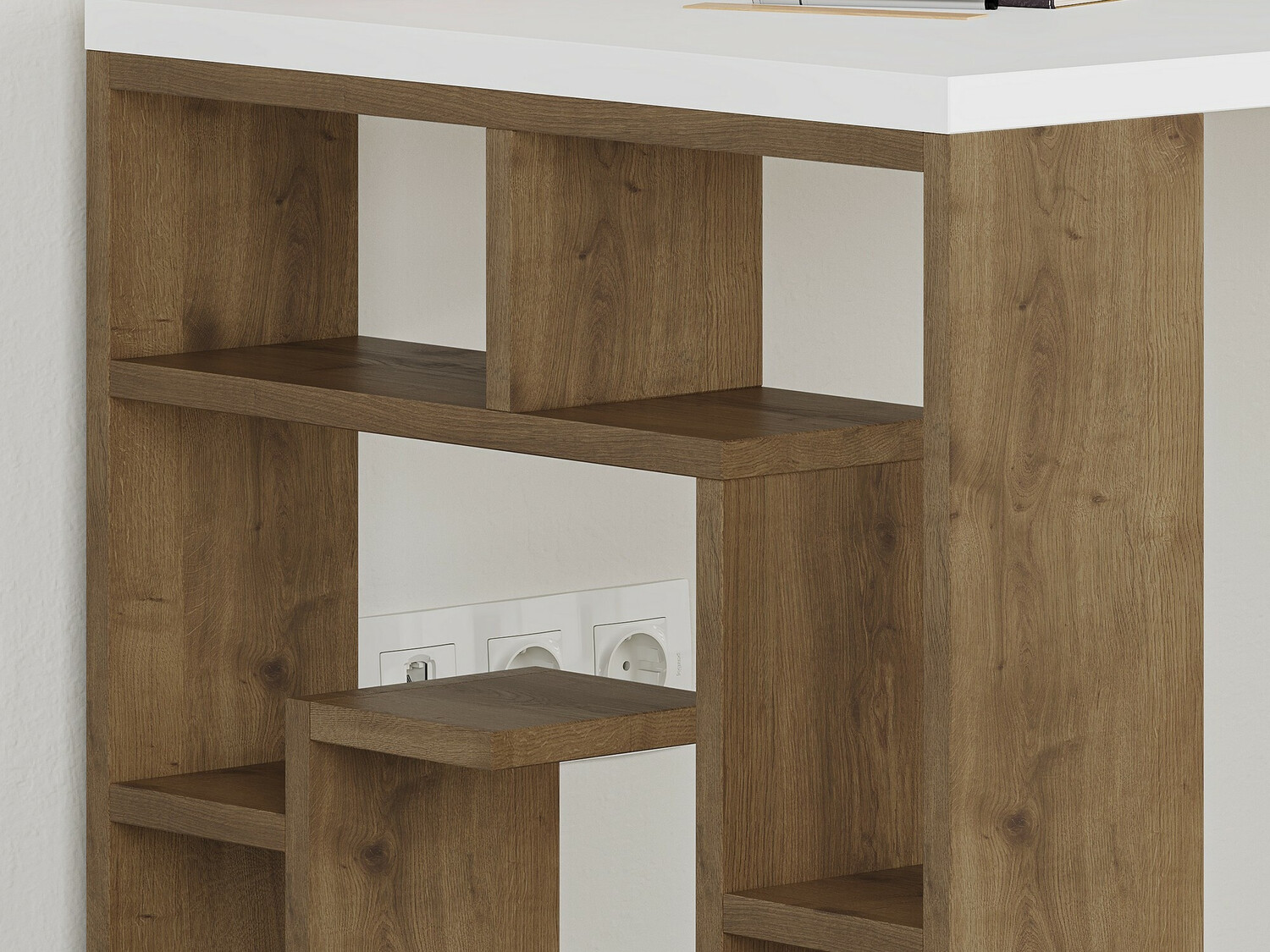 Rakstāmgalds Kailua 813 (Balts + Tumšs ozols)