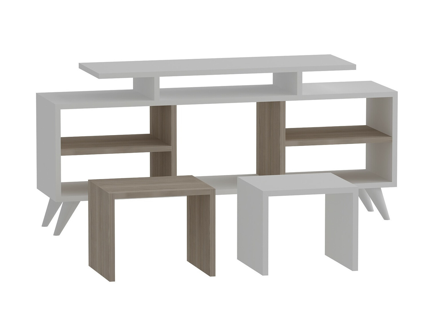 TV galds Kailua 816 (Balts + Gaišs koks)