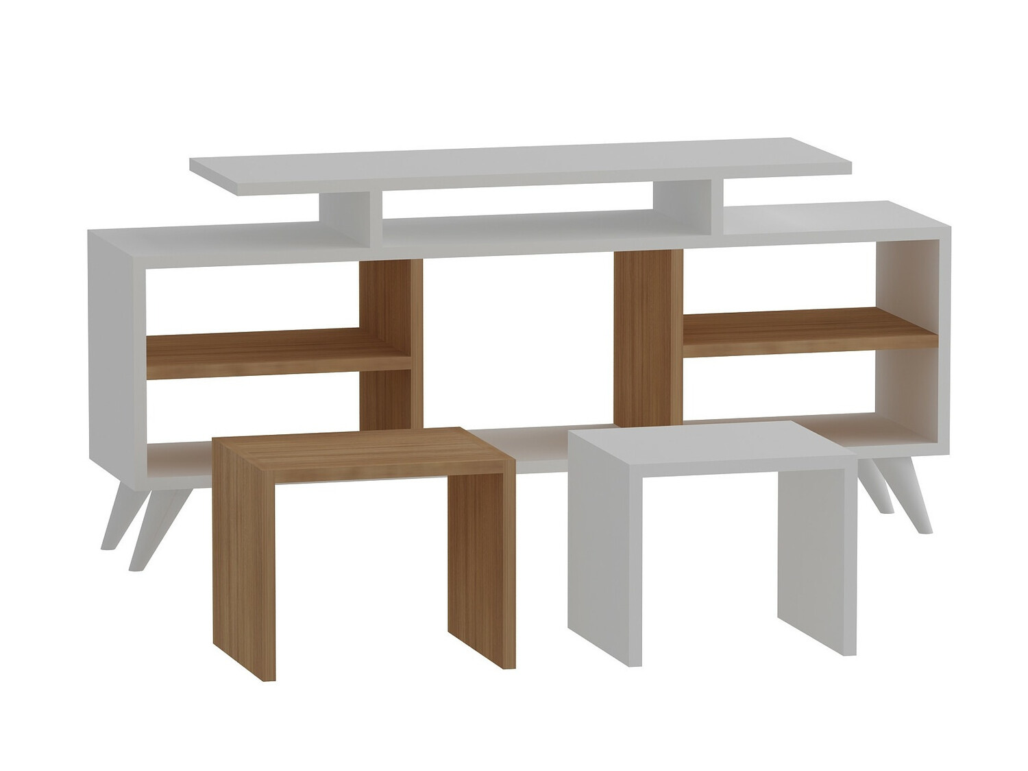 ТВ тумба Kailua 816 (Белый + Тик)