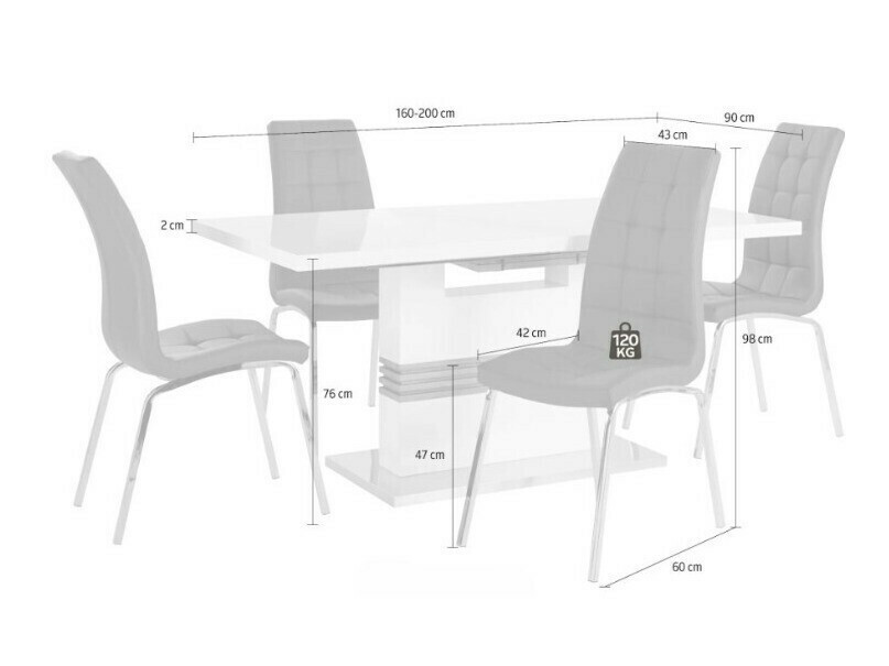 Ēdamistabas komplekts Denton 1111 (Kapučīno)