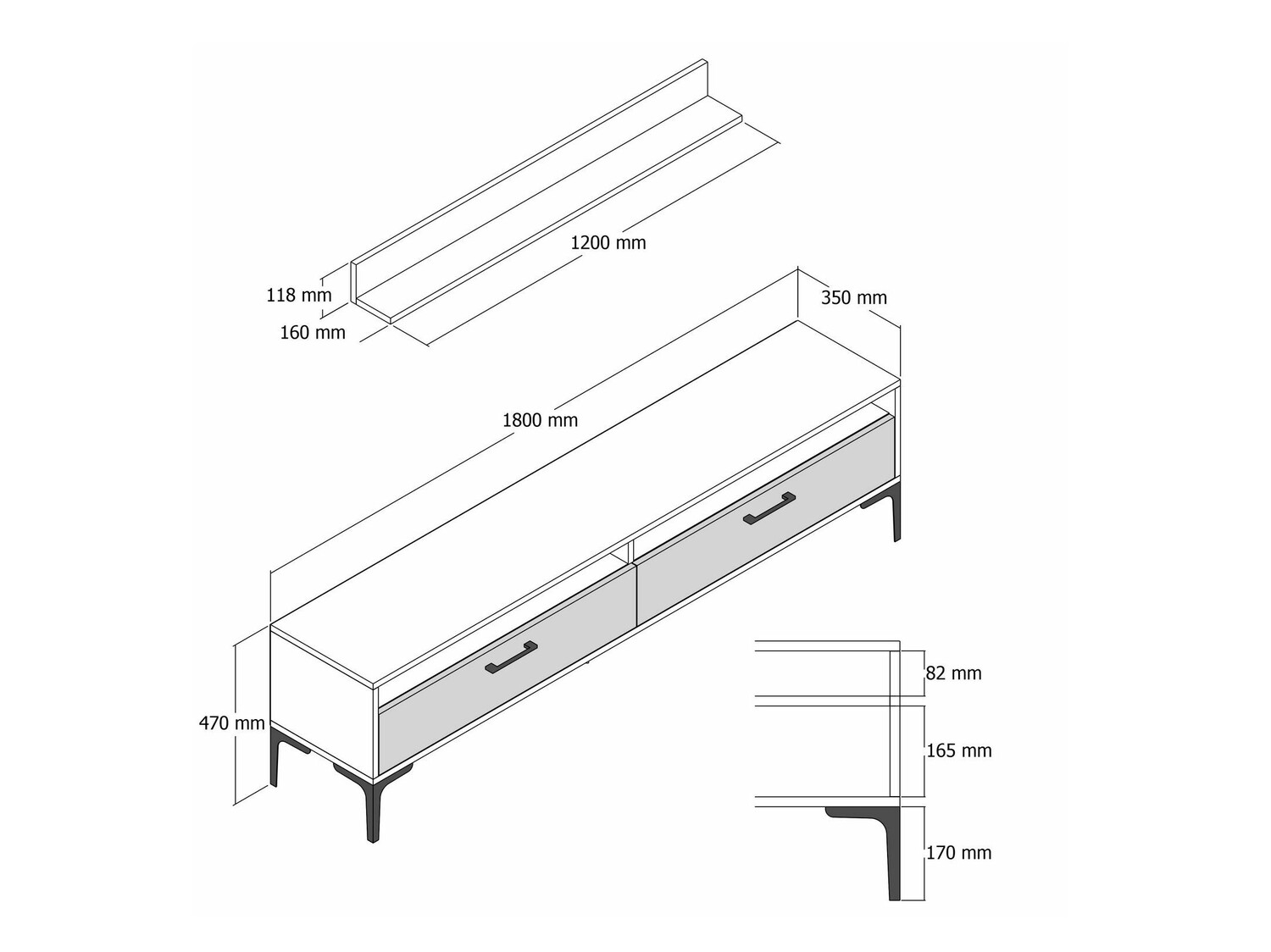 Viesistabas komplekts Kailua 857 (Riekstkoks + Balts marmors)