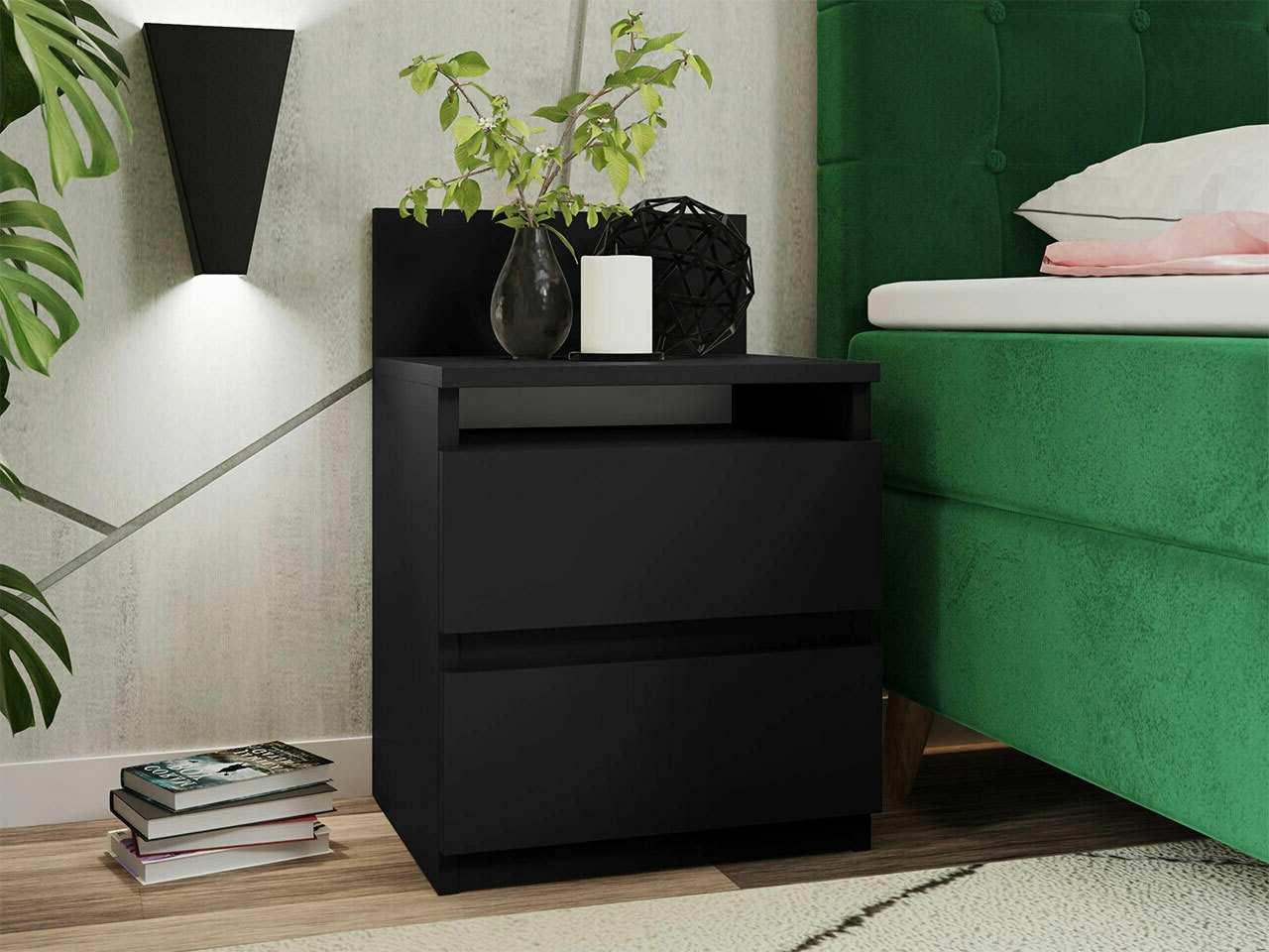 Naktsgaldiņš Comfivo 157 (Melns)