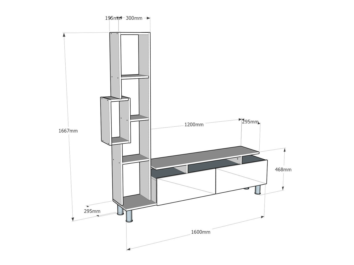 Viesistabas komplekts Kailua 875 (Balts)