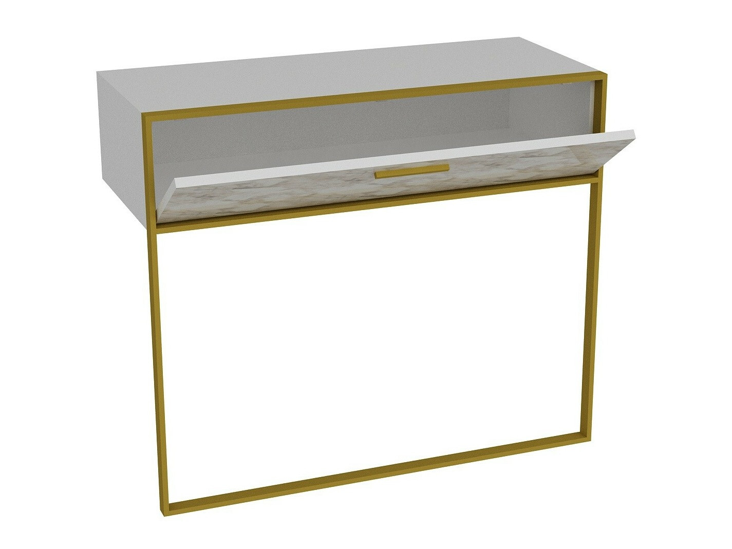 Konsole Kailua 907 (Balts + Balts marmors)