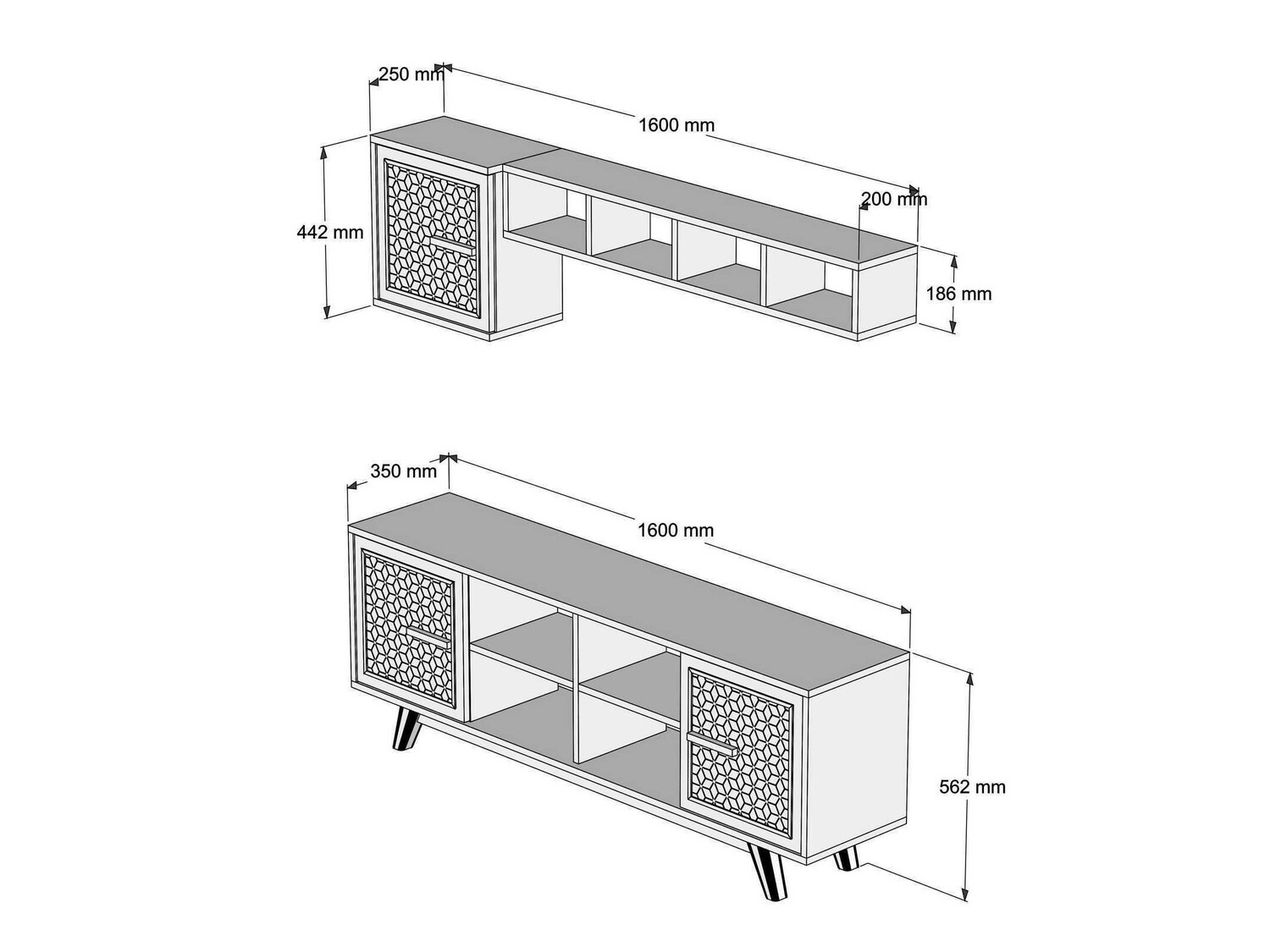 Viesistabas komplekts Kailua 1590 (Riekstkoks + Zils)