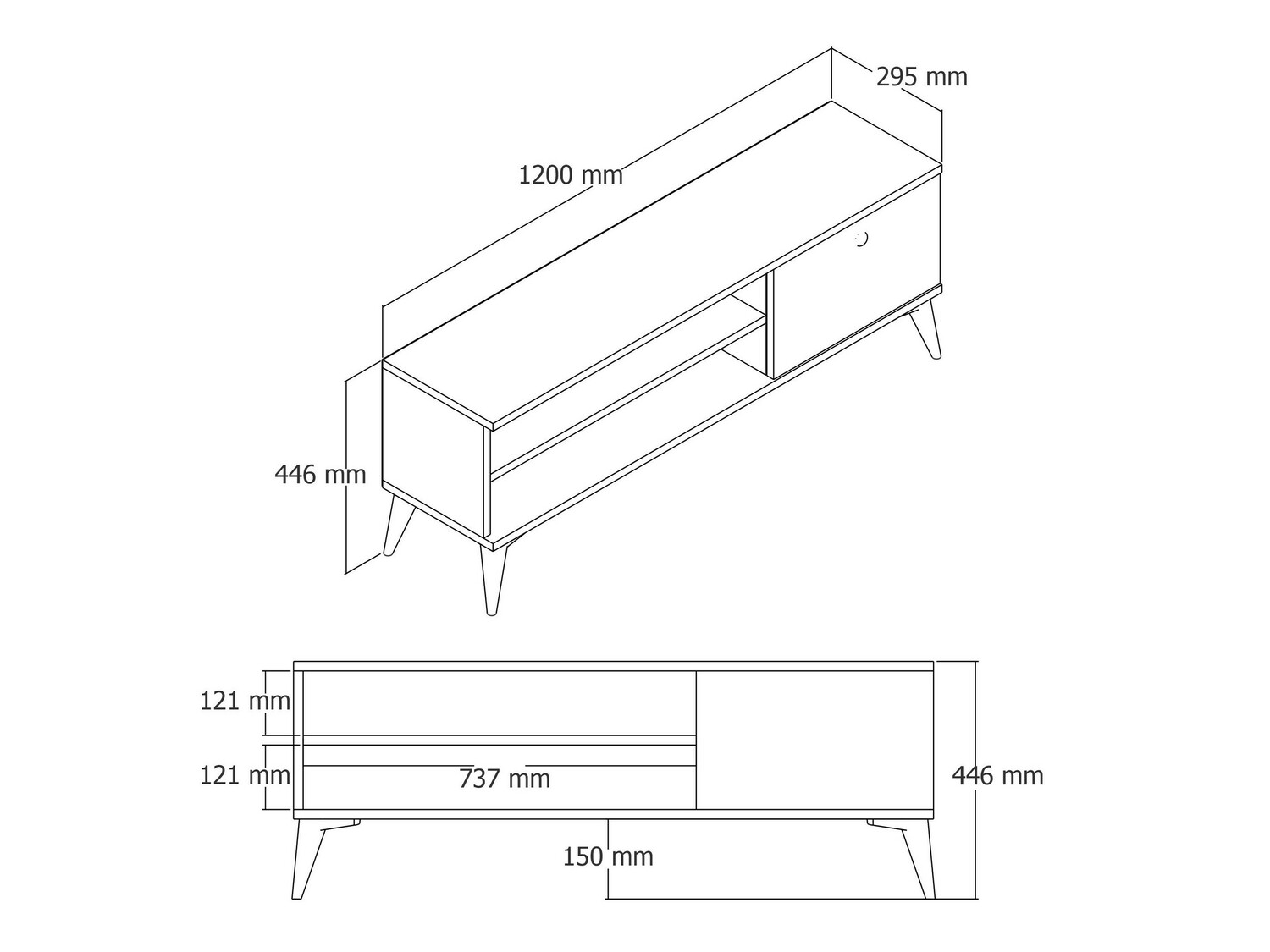 TV galds Kailua 968 (Ozols)