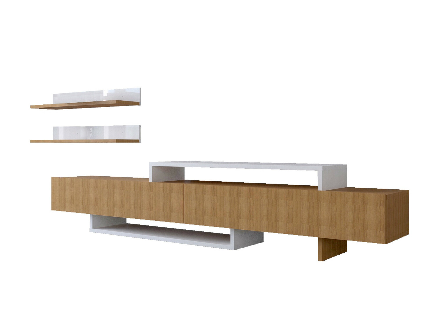 TV galds Kailua 998 (Tīkkoks + Balts)