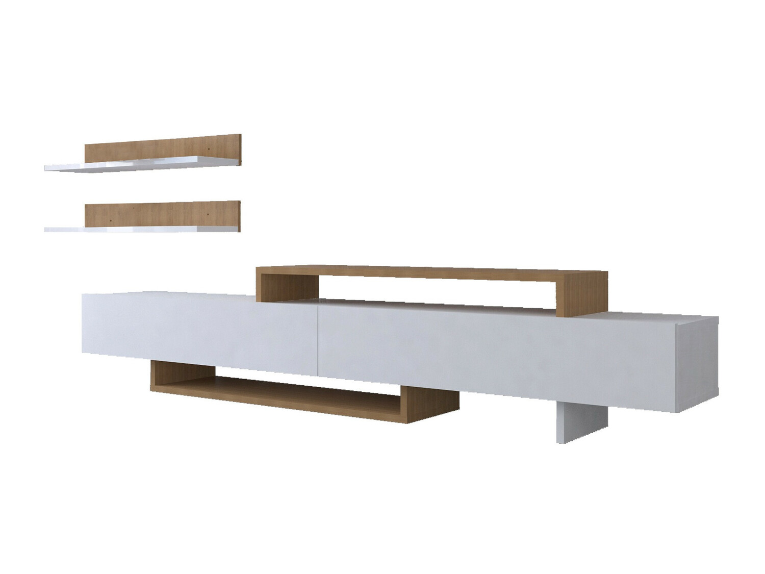 ТВ тумба Kailua 998 (Белый + Тик)