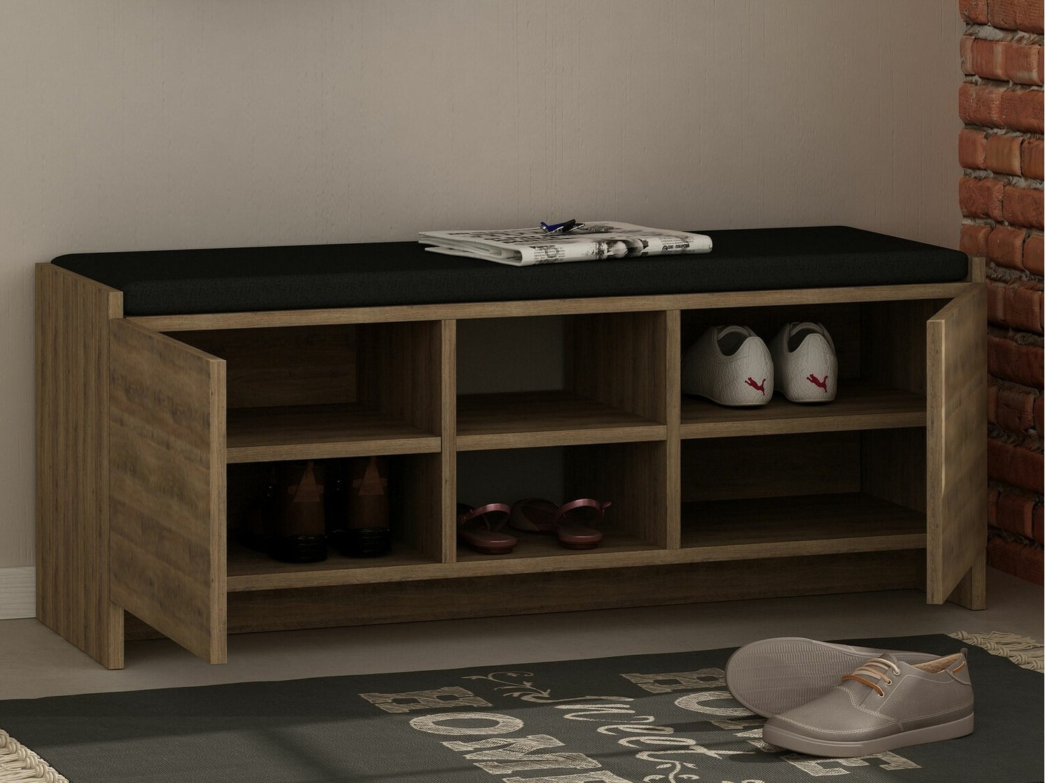 Apavu plaukts Kailua 1047 (Tumšs ozols)