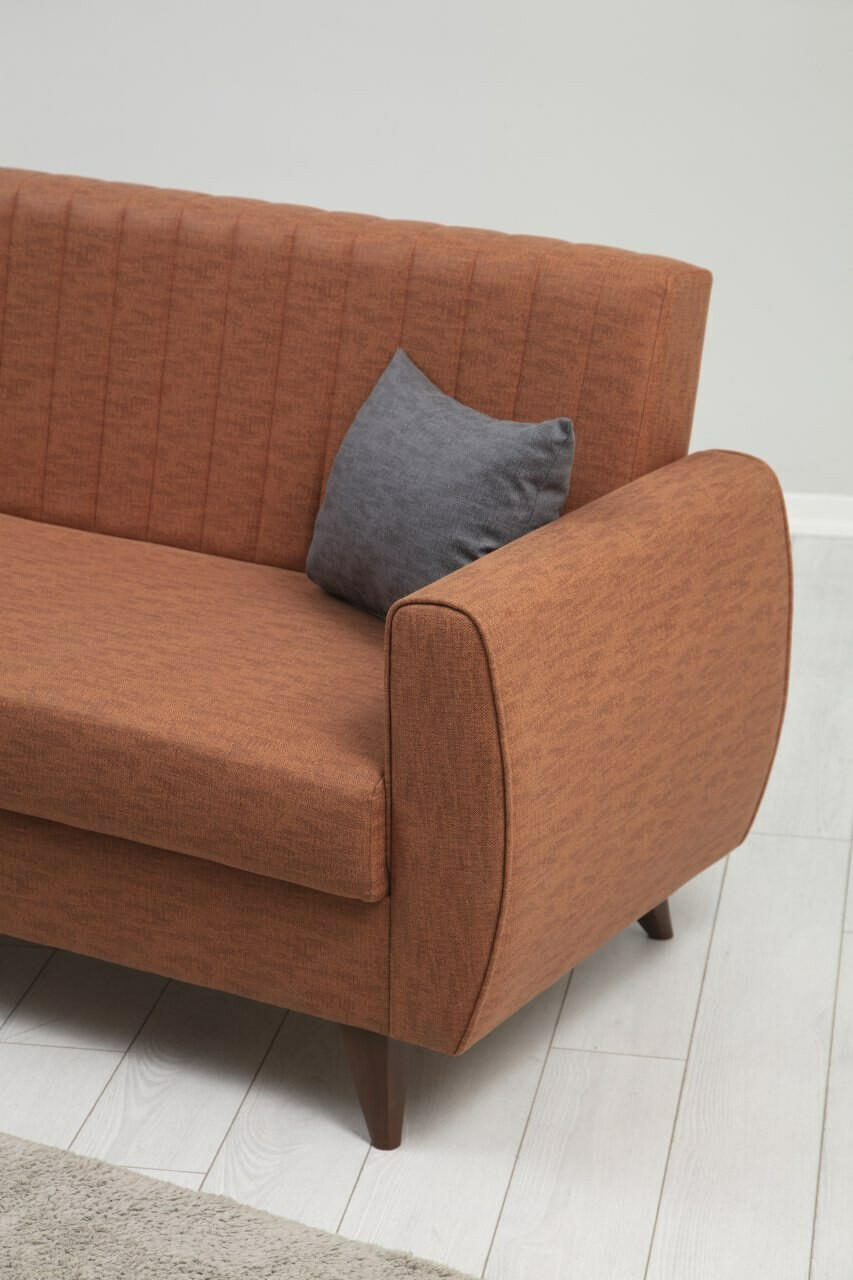 Dīvāns gulta Altadena 597 (Tumši oranžs)