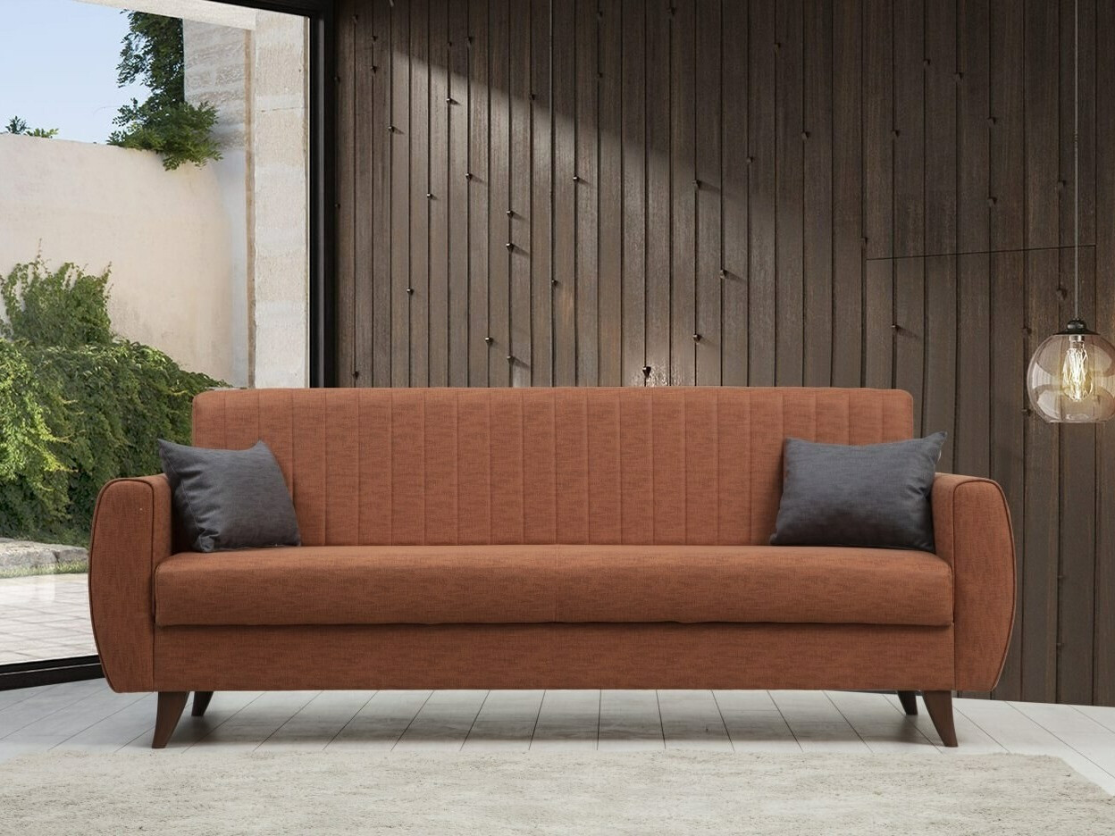 Dīvāns gulta Altadena 597 (Tumši oranžs)