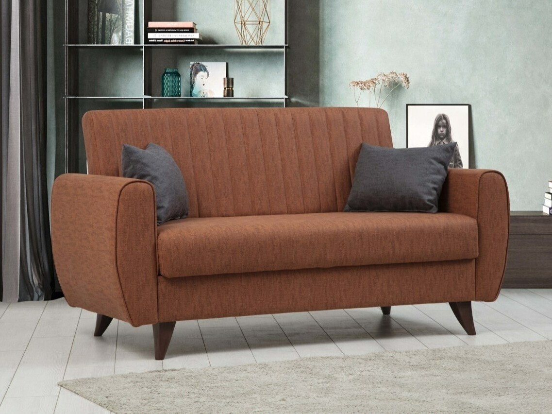 Dīvāns gulta Altadena 599 (Tumši oranžs)