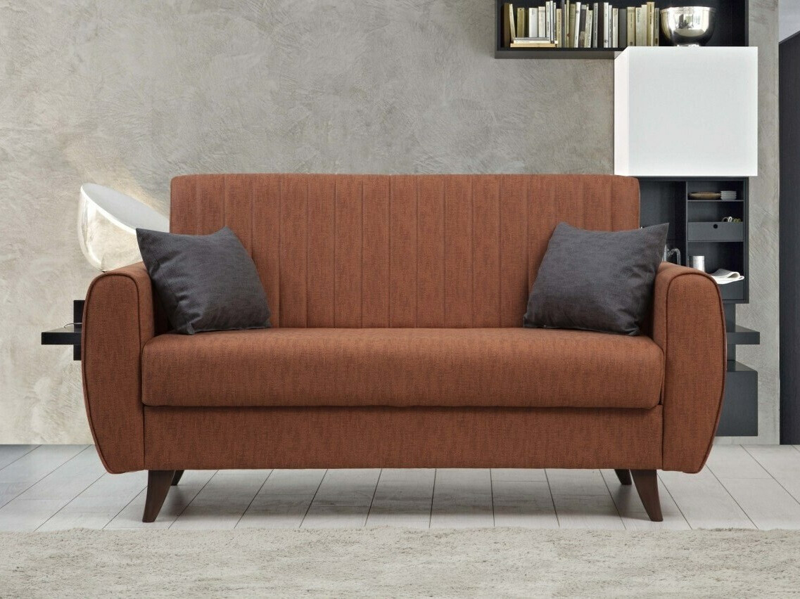 Dīvāns gulta Altadena 599 (Tumši oranžs)