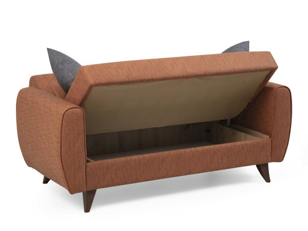 Dīvāns gulta Altadena 599 (Tumši oranžs)