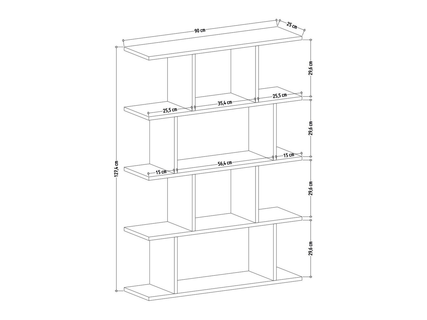 Plaukts Kailua 1048 (Balts + Ozols)