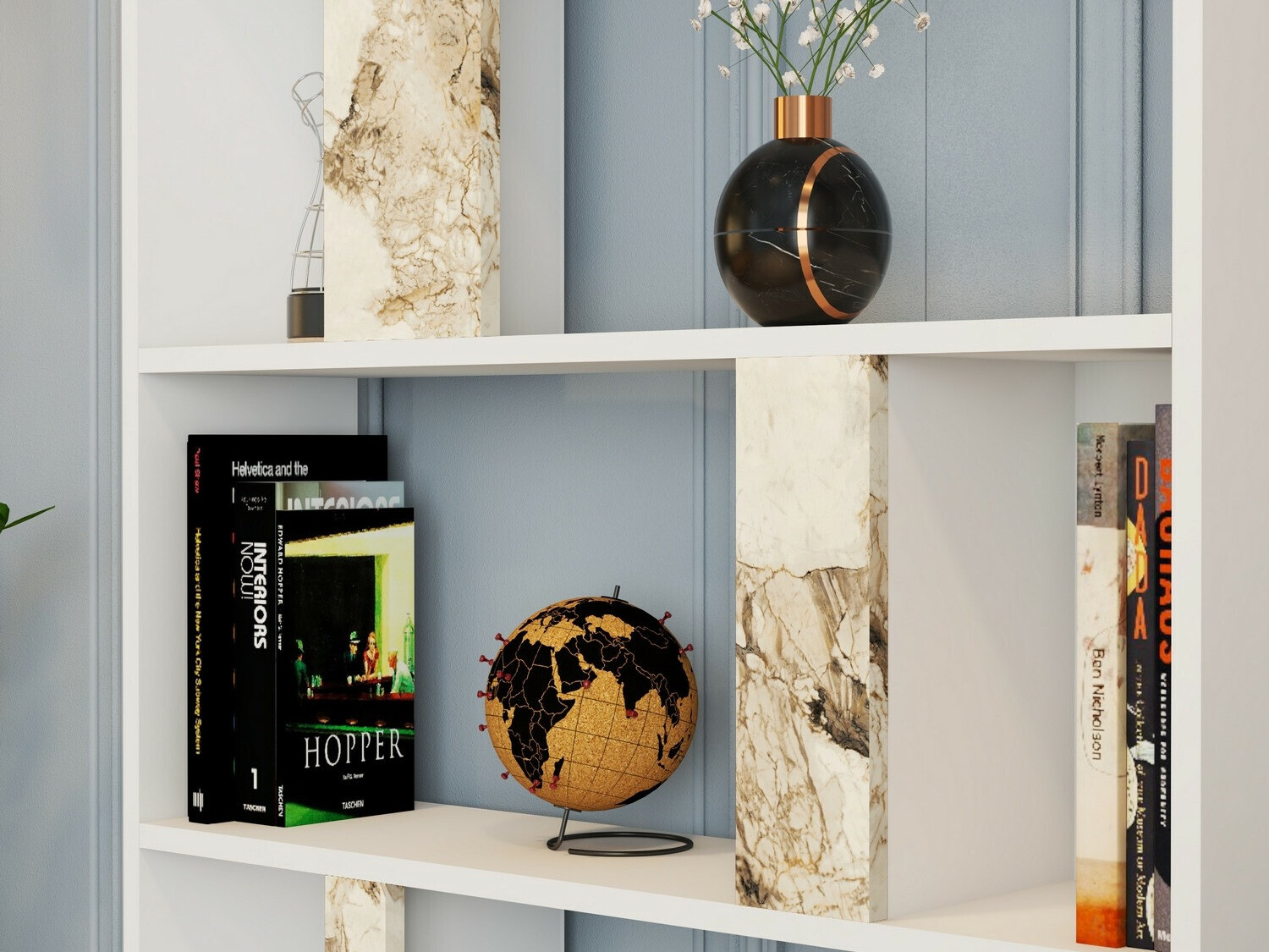 Plaukts Kailua 1069 (Balts + Balts marmors)