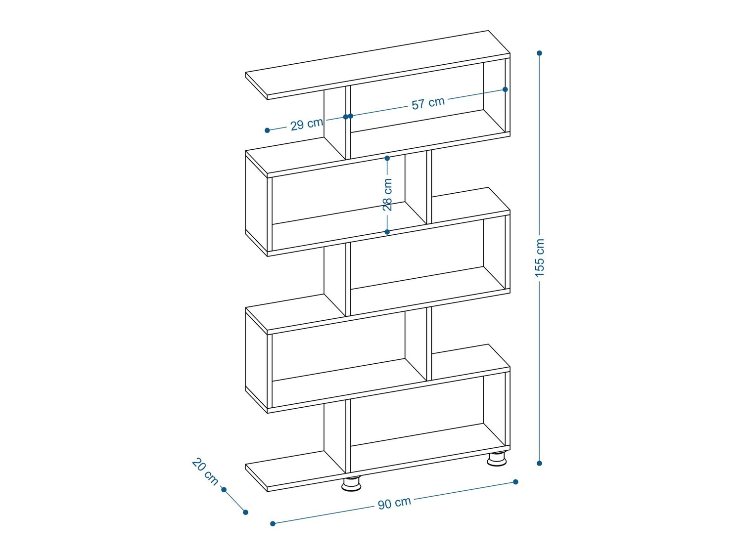Стеллаж Kailua 1042 (Дуб)