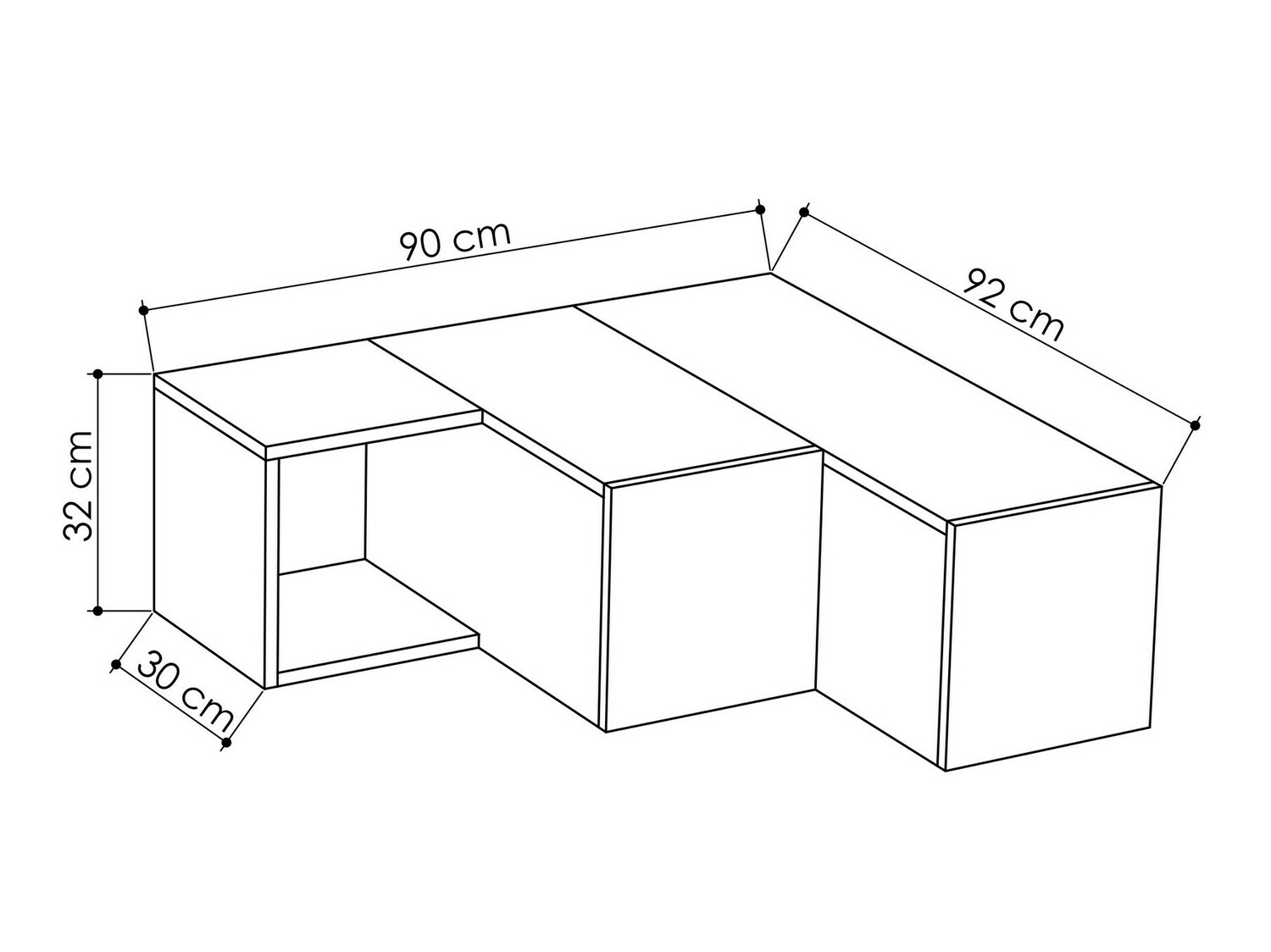 TV galds Kailua 1058 (Antracīts + Gaiši brūns)